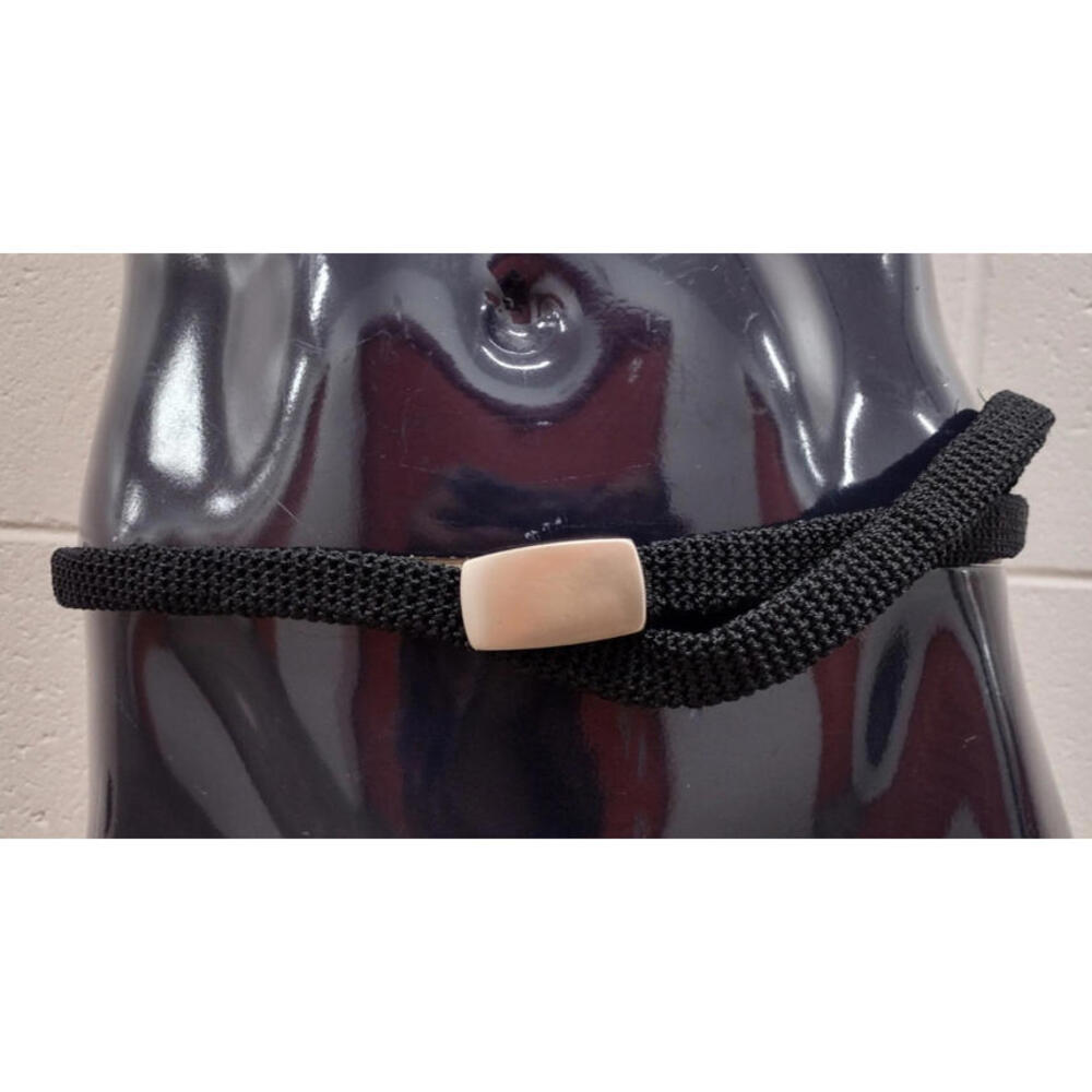 S5A Vintage 1990s Skinny Black Belt The Sak Belt XL Unisex XXL 42 in waist SAKS